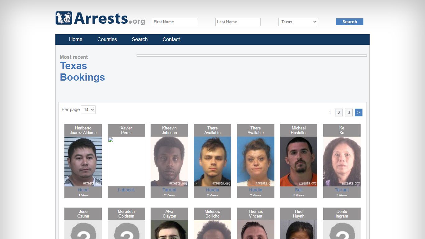Texas Arrests and Inmate Search